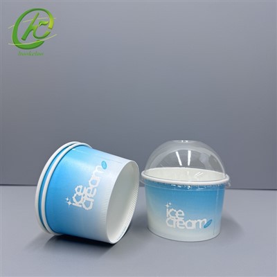 ڈھکنوں کے ساتھ 8oz آئس کریم کپ